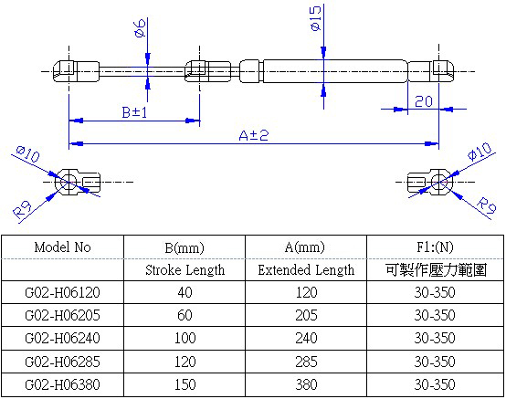 G02-H0615M 6mmx15mm中